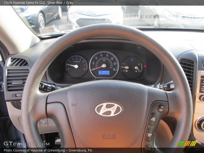 Silver Blue / Gray 2009 Hyundai Santa Fe GLS