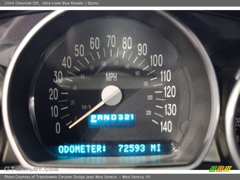 Ultra Violet Blue Metallic / Ebony 2004 Chevrolet SSR