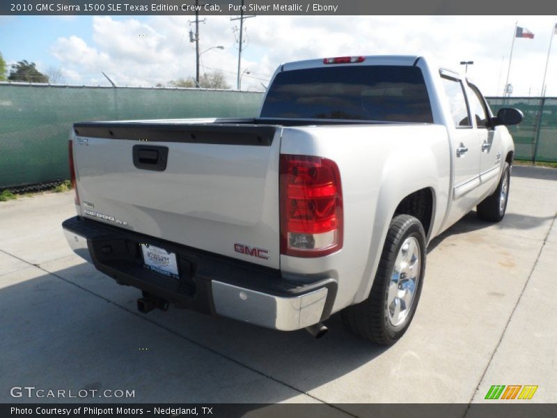 Pure Silver Metallic / Ebony 2010 GMC Sierra 1500 SLE Texas Edition Crew Cab