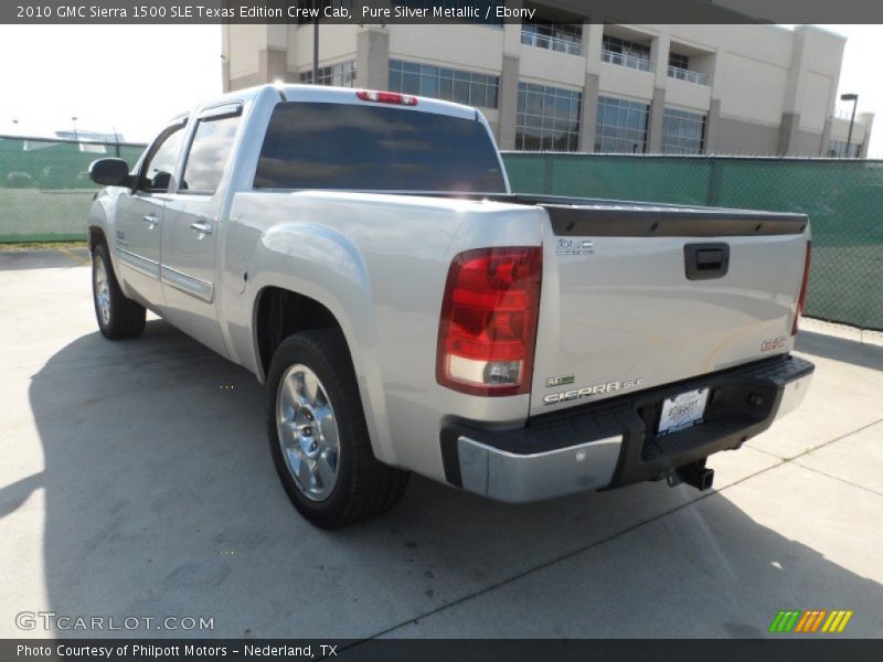 Pure Silver Metallic / Ebony 2010 GMC Sierra 1500 SLE Texas Edition Crew Cab