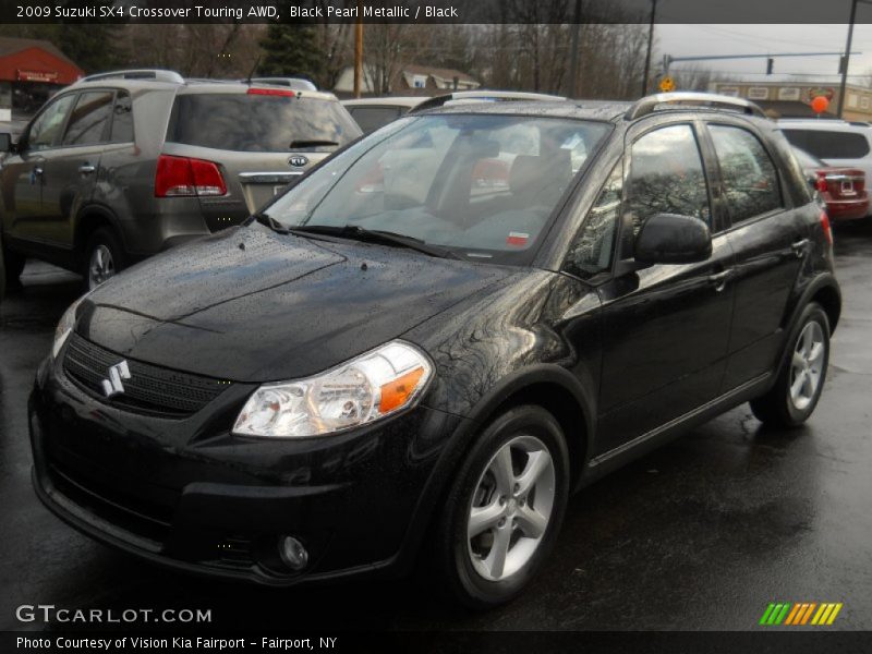 Black Pearl Metallic / Black 2009 Suzuki SX4 Crossover Touring AWD