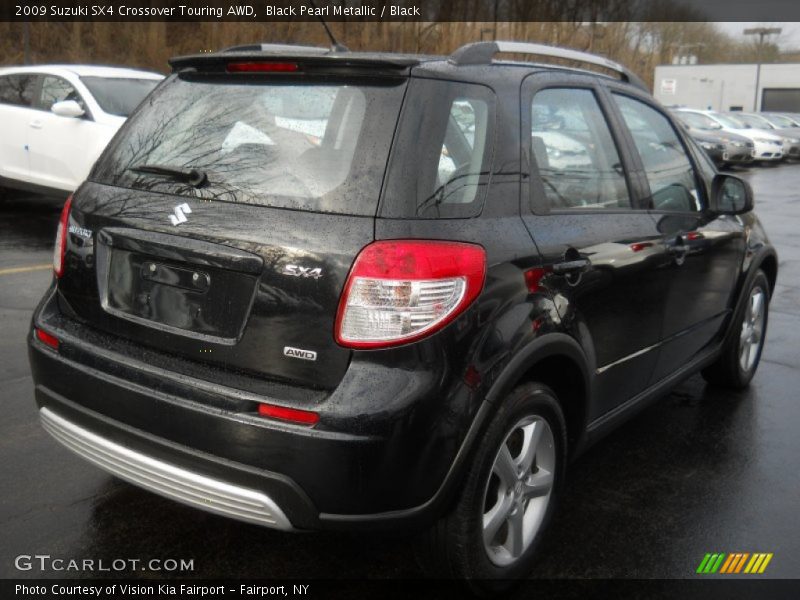 Black Pearl Metallic / Black 2009 Suzuki SX4 Crossover Touring AWD