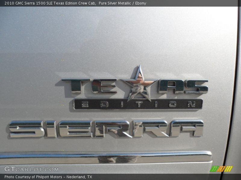 Pure Silver Metallic / Ebony 2010 GMC Sierra 1500 SLE Texas Edition Crew Cab