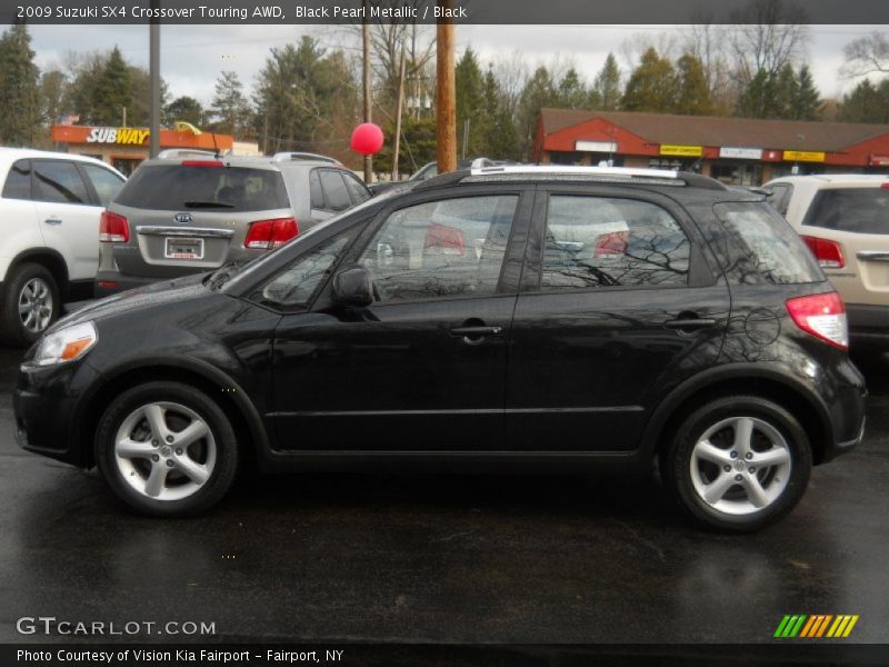 Black Pearl Metallic / Black 2009 Suzuki SX4 Crossover Touring AWD