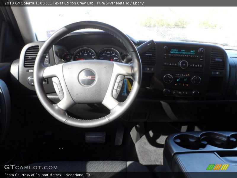 Pure Silver Metallic / Ebony 2010 GMC Sierra 1500 SLE Texas Edition Crew Cab