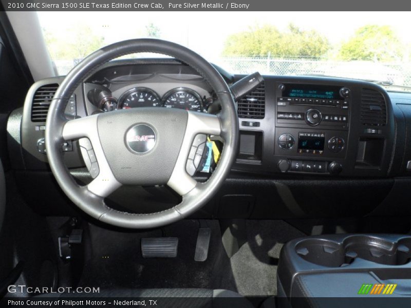 Pure Silver Metallic / Ebony 2010 GMC Sierra 1500 SLE Texas Edition Crew Cab