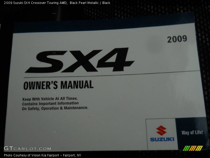 Black Pearl Metallic / Black 2009 Suzuki SX4 Crossover Touring AWD