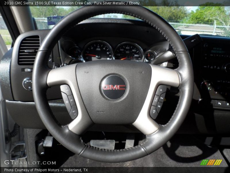 Pure Silver Metallic / Ebony 2010 GMC Sierra 1500 SLE Texas Edition Crew Cab