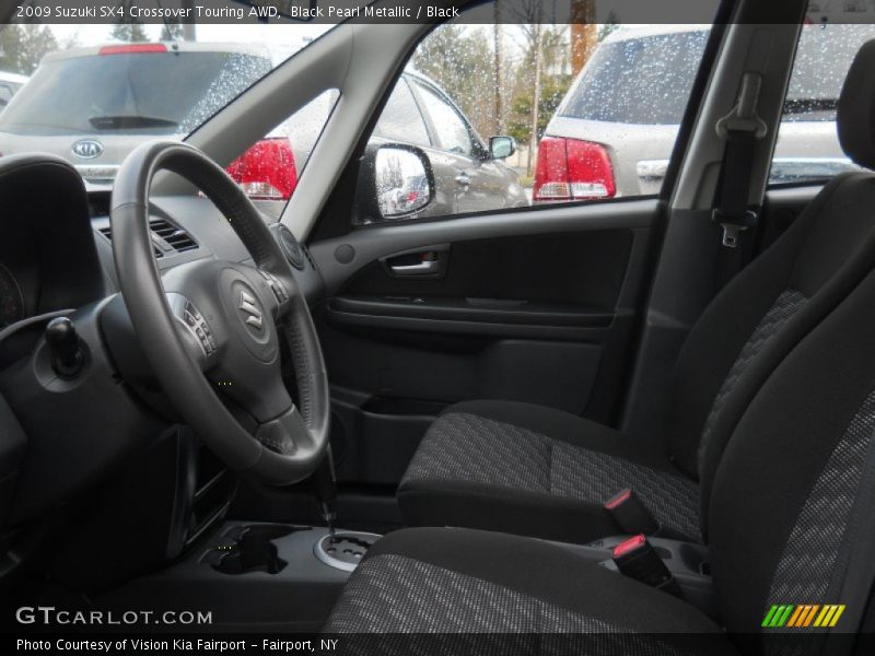 Black Pearl Metallic / Black 2009 Suzuki SX4 Crossover Touring AWD