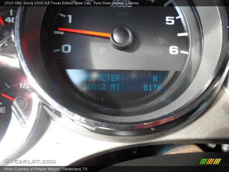 Pure Silver Metallic / Ebony 2010 GMC Sierra 1500 SLE Texas Edition Crew Cab