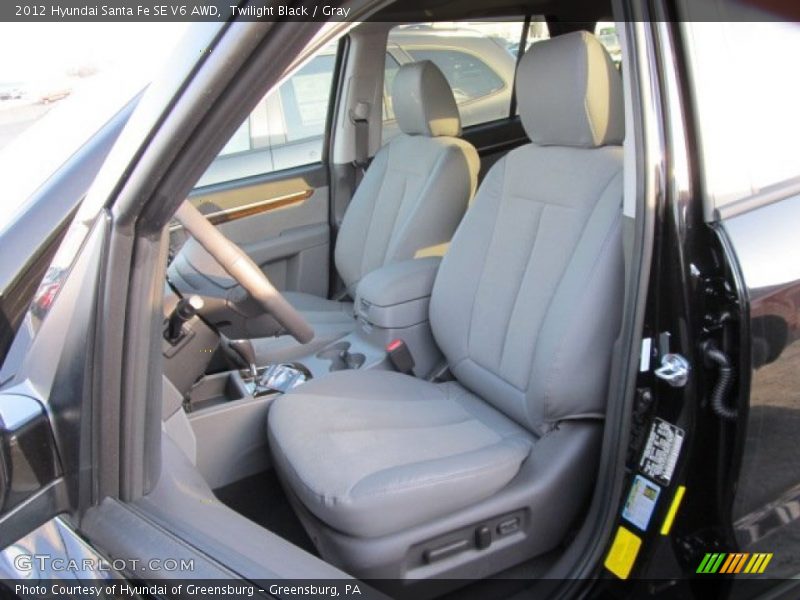  2012 Santa Fe SE V6 AWD Gray Interior