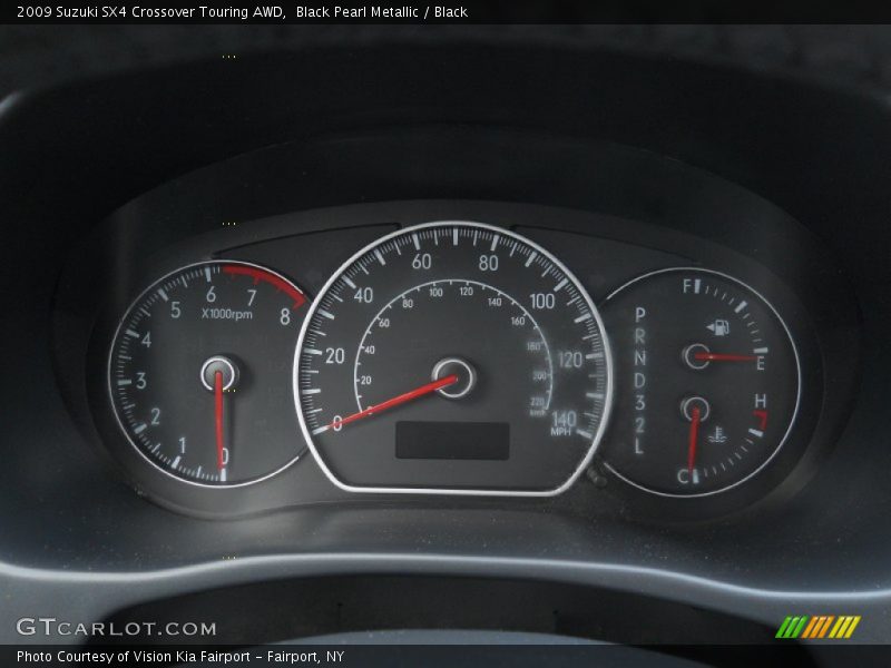 Black Pearl Metallic / Black 2009 Suzuki SX4 Crossover Touring AWD