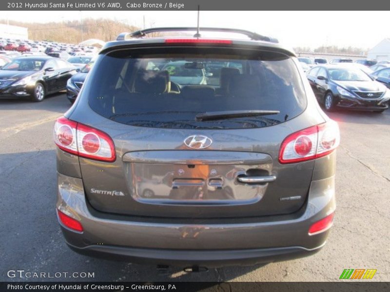 Cabo Bronze / Beige 2012 Hyundai Santa Fe Limited V6 AWD