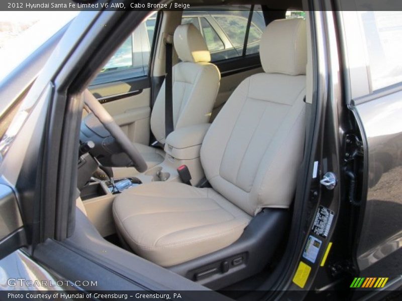  2012 Santa Fe Limited V6 AWD Beige Interior