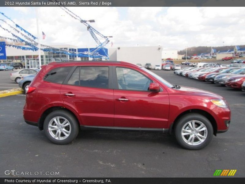  2012 Santa Fe Limited V6 AWD Sierra Red