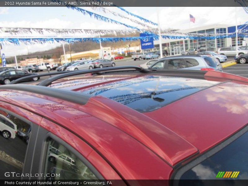 Sierra Red / Beige 2012 Hyundai Santa Fe Limited V6 AWD