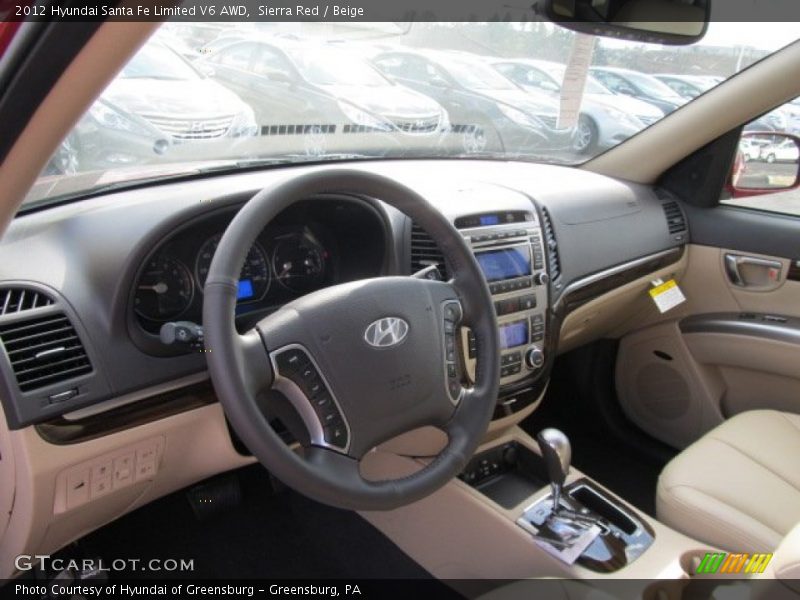  2012 Santa Fe Limited V6 AWD Beige Interior