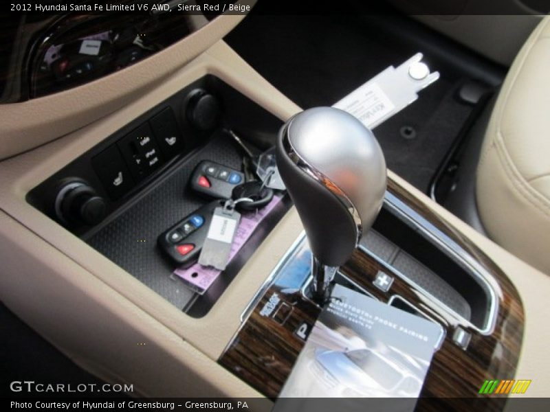  2012 Santa Fe Limited V6 AWD 6 Speed SHIFTRONIC Automatic Shifter