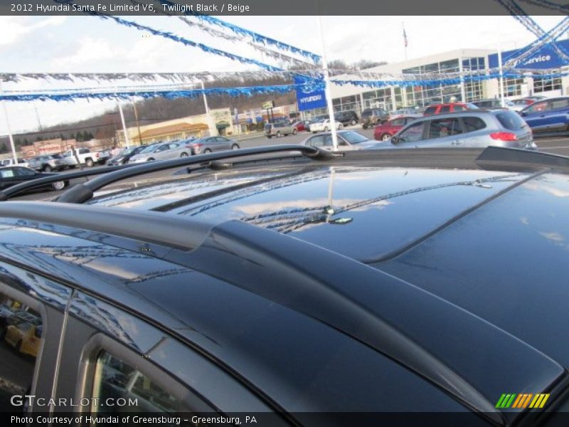 Twilight Black / Beige 2012 Hyundai Santa Fe Limited V6