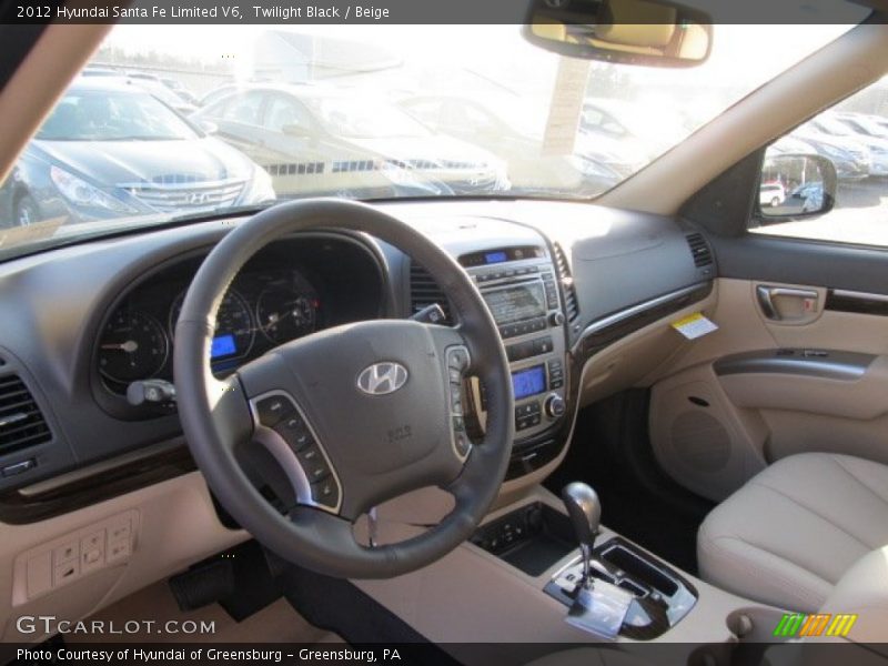  2012 Santa Fe Limited V6 Beige Interior