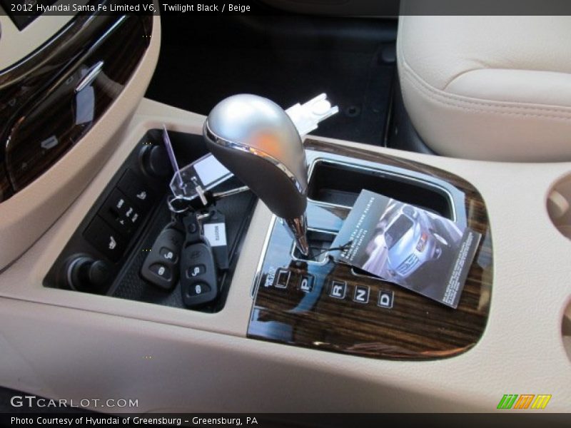  2012 Santa Fe Limited V6 6 Speed SHIFTRONIC Automatic Shifter