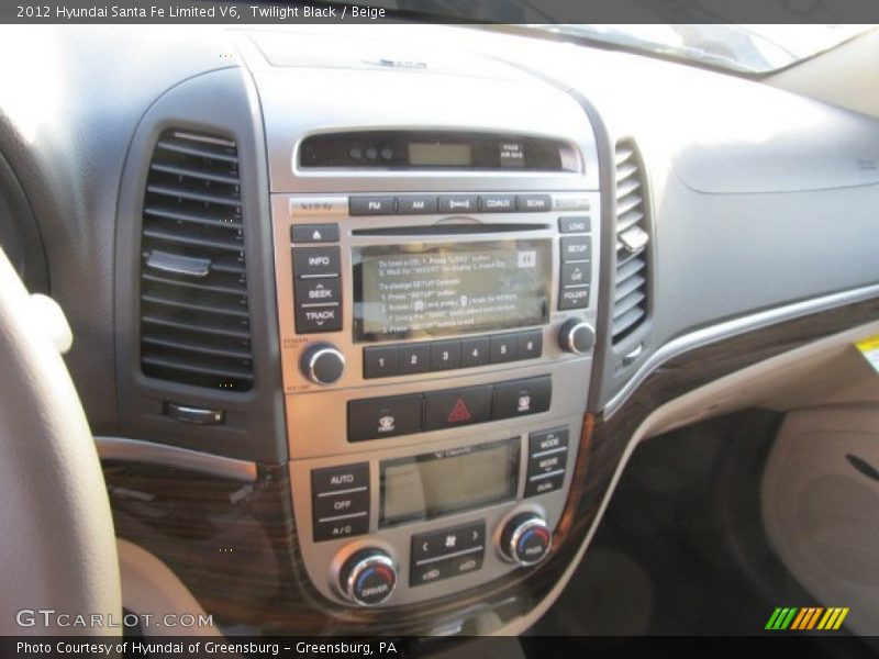 Twilight Black / Beige 2012 Hyundai Santa Fe Limited V6