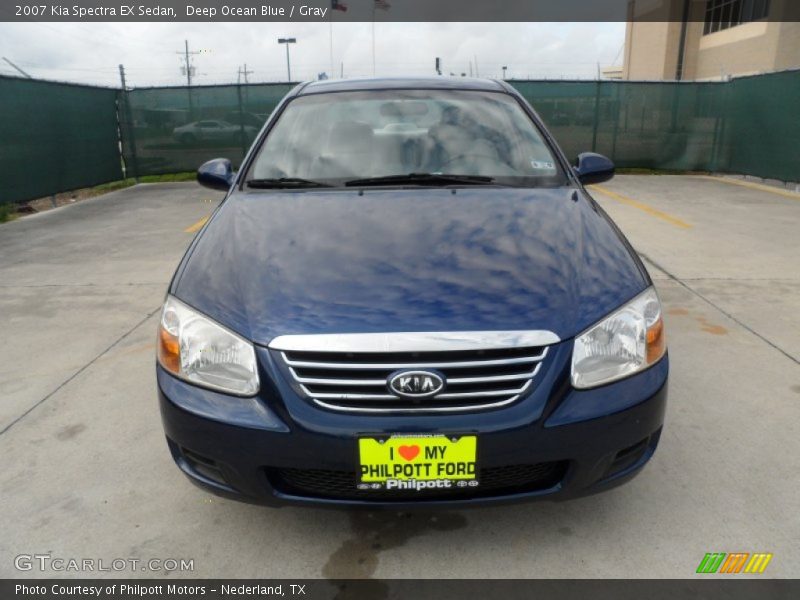 Deep Ocean Blue / Gray 2007 Kia Spectra EX Sedan