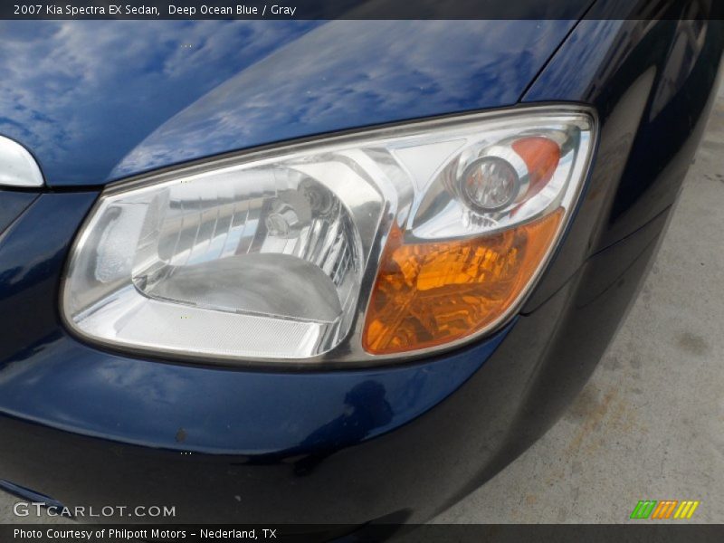Deep Ocean Blue / Gray 2007 Kia Spectra EX Sedan