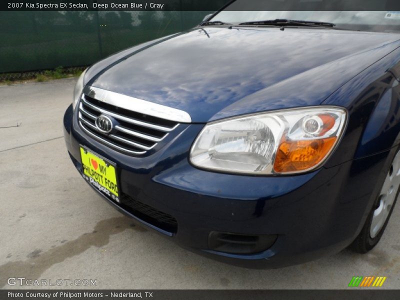 Deep Ocean Blue / Gray 2007 Kia Spectra EX Sedan