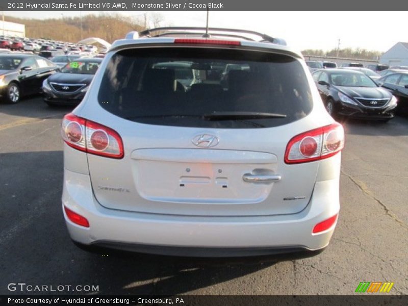 Moonstone Silver / Cocoa Black 2012 Hyundai Santa Fe Limited V6 AWD