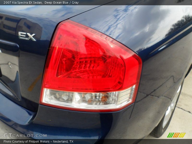 Deep Ocean Blue / Gray 2007 Kia Spectra EX Sedan
