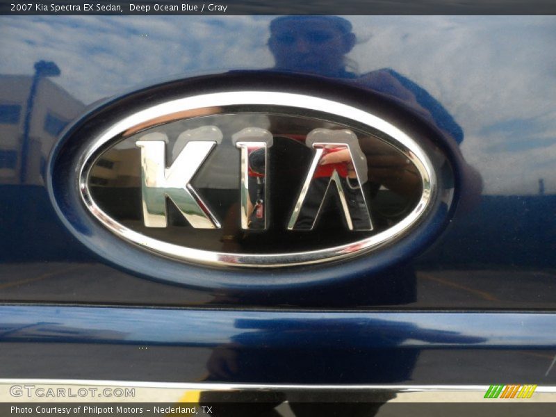 Deep Ocean Blue / Gray 2007 Kia Spectra EX Sedan