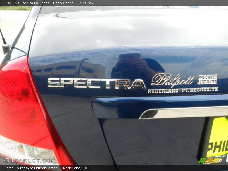 Deep Ocean Blue / Gray 2007 Kia Spectra EX Sedan