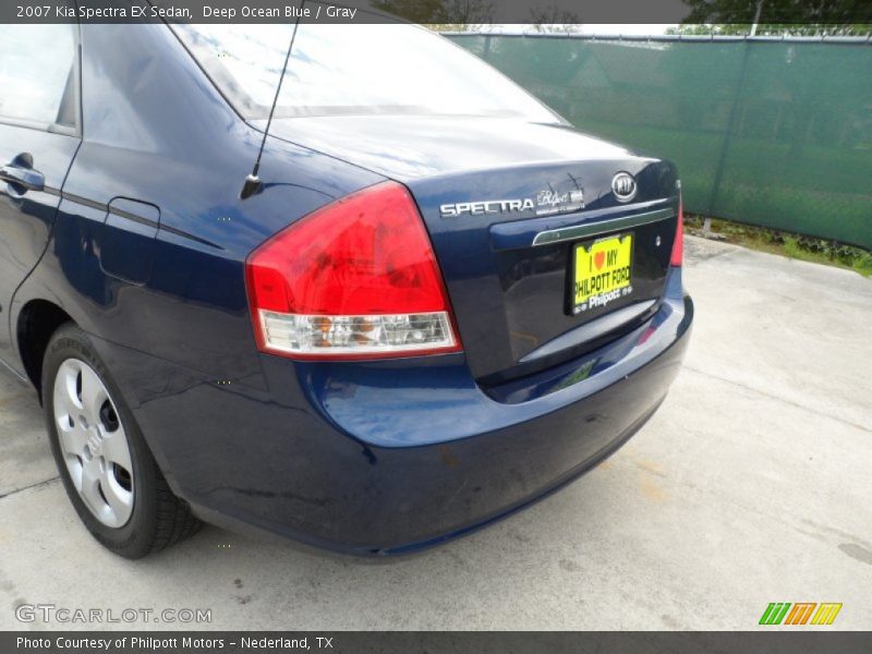 Deep Ocean Blue / Gray 2007 Kia Spectra EX Sedan