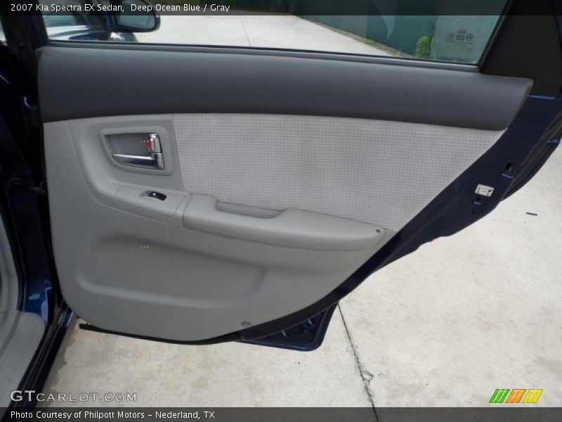 Deep Ocean Blue / Gray 2007 Kia Spectra EX Sedan