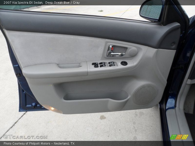 Deep Ocean Blue / Gray 2007 Kia Spectra EX Sedan