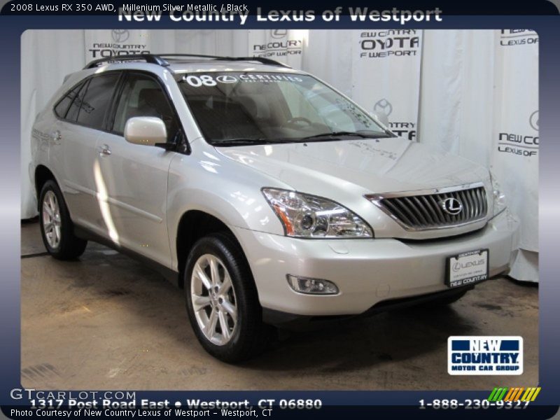 Millenium Silver Metallic / Black 2008 Lexus RX 350 AWD