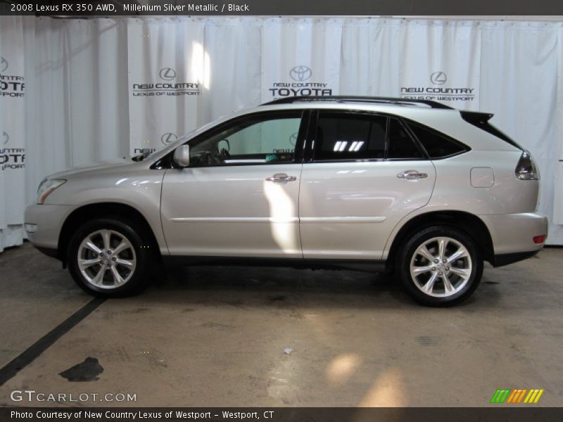 Millenium Silver Metallic / Black 2008 Lexus RX 350 AWD