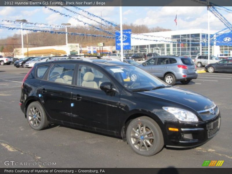 Black Noir Pearl / Beige 2012 Hyundai Elantra GLS Touring