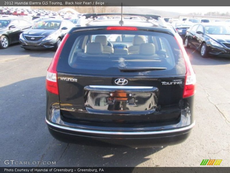 Black Noir Pearl / Beige 2012 Hyundai Elantra GLS Touring