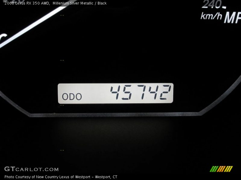 Millenium Silver Metallic / Black 2008 Lexus RX 350 AWD
