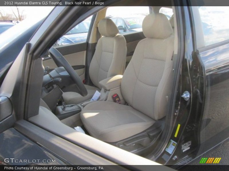 Black Noir Pearl / Beige 2012 Hyundai Elantra GLS Touring