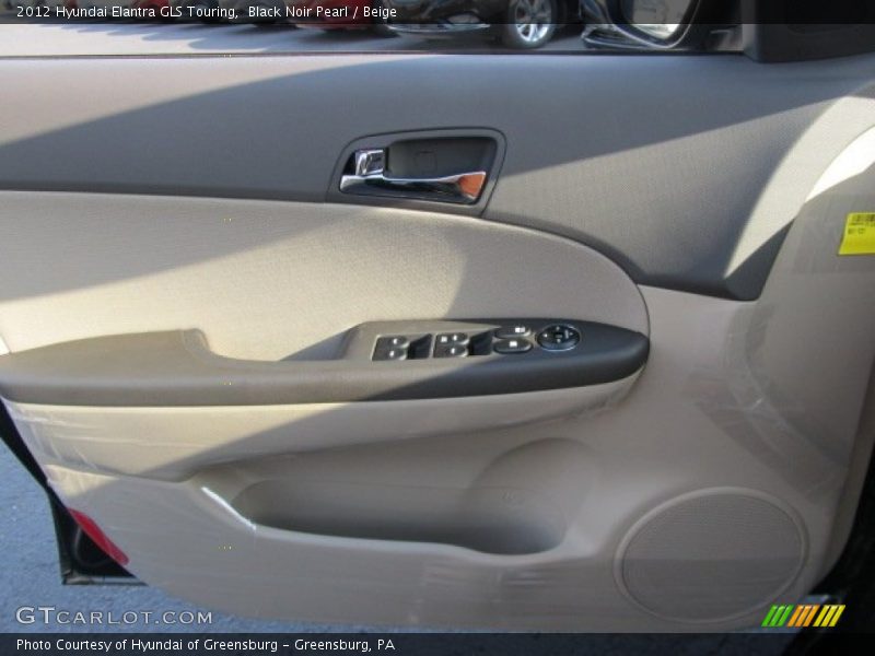 Black Noir Pearl / Beige 2012 Hyundai Elantra GLS Touring