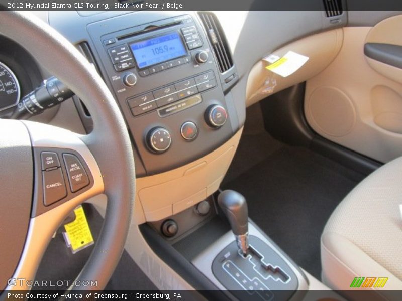 Black Noir Pearl / Beige 2012 Hyundai Elantra GLS Touring