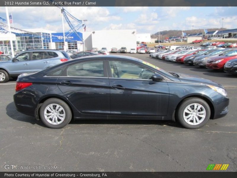 Pacific Blue Pearl / Camel 2012 Hyundai Sonata GLS