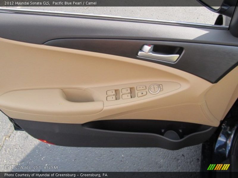 Pacific Blue Pearl / Camel 2012 Hyundai Sonata GLS