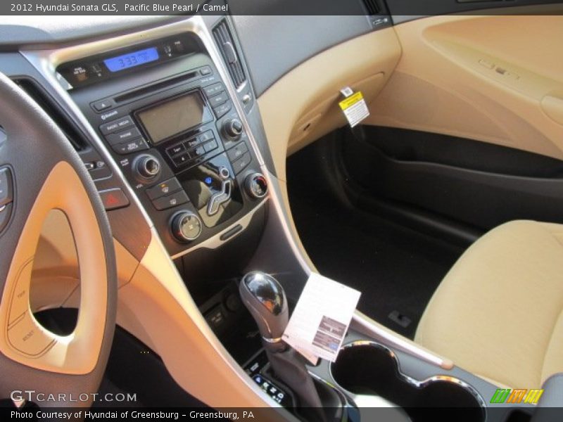 Pacific Blue Pearl / Camel 2012 Hyundai Sonata GLS
