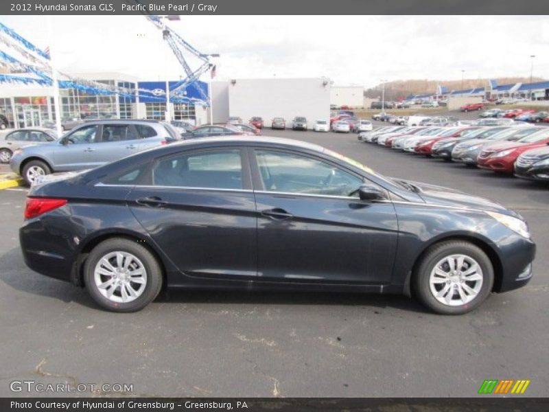 Pacific Blue Pearl / Gray 2012 Hyundai Sonata GLS