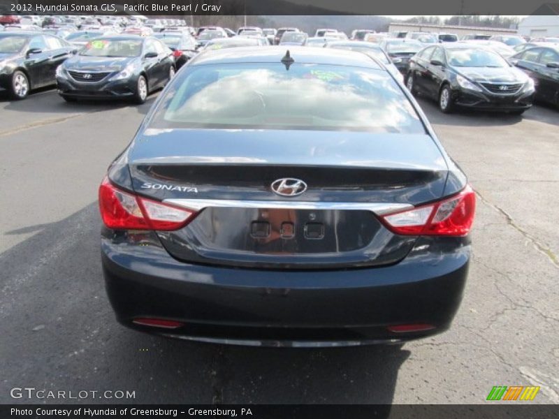 Pacific Blue Pearl / Gray 2012 Hyundai Sonata GLS