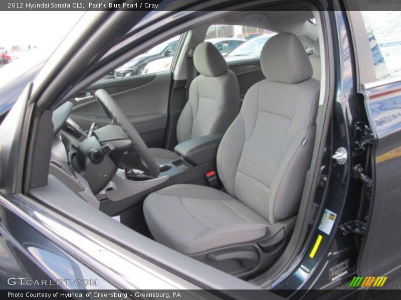 Pacific Blue Pearl / Gray 2012 Hyundai Sonata GLS